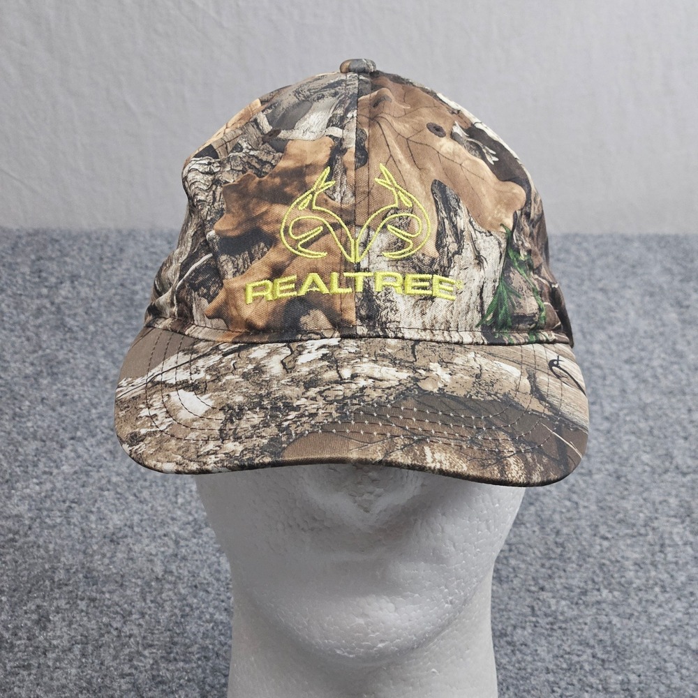 Realtree Camo Hat Mens OSFA Brown Green Embroidered Snapback Hunting Outdoors